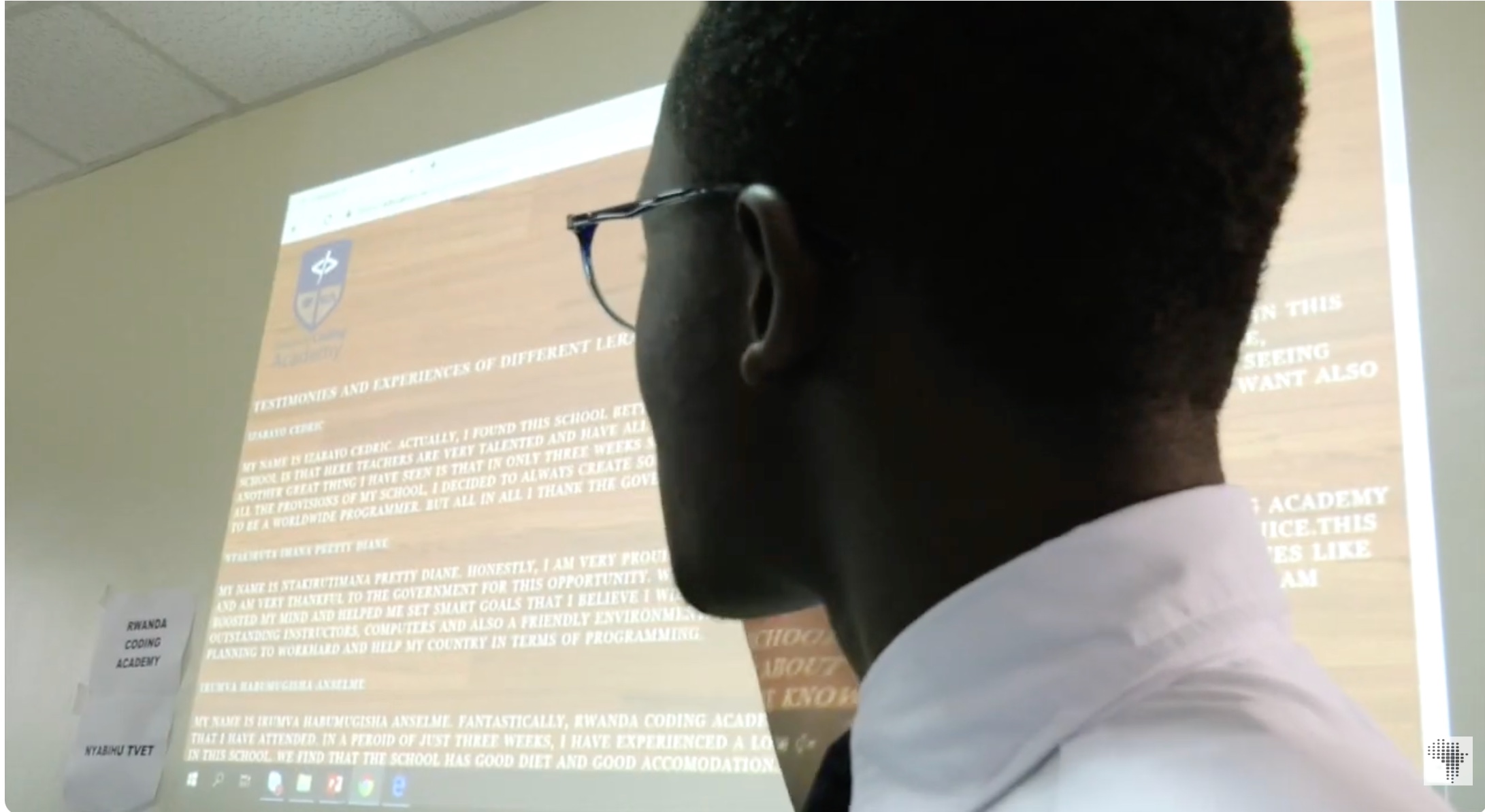 Presenting the website at the RCA launch, 2019